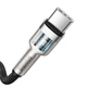 USB кабель Type-C на Type-C BASEUS Cafule Series Metal Data Cable (1m, 100W, 5A, 480Mbps, PD). Black - изображение 2
