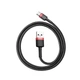 Кабель Type-C на USB Series Fast Charging Data Cable (1m, 3A, 480 Mbps). Black-Red - изображение 7