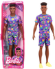 Lalka Barbie Fashionistas Ken T-shirt stylowy fioletowy i szorty brązowe włosy (0887961900415) - obraz 1