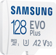 Карта пам'яті Samsung Evo Plus microSDXC 128GB UHS-I U3 V30 A2 + SD адаптер (MB-MC128KA/EU) - зображення 4