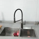 Смеситель для кухни GAPPO G4398-51 с гибким изливом, 2 режима, черный - зображення 2