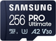 Карта памяти Samsung PRO Ultimate microSDXC 256GB UHS-I U3 V30 A2 + SD адаптер (MB-MY256SA/WW) - изображение 2