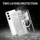 TPU чехол Delight case with MagSafe с защитными линзами на камеру для Samsung Galaxy S24 FE Серый / Gray Без бренда - изображение 4