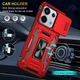 Ударопрочный чехол Camshield Army Ring для Xiaomi Redmi Note 13 4G Красный / Red Без бренда - изображение 5