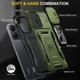 Ударопрочный чехол Camshield Army Ring для Xiaomi Redmi Note 13 4G Оливковый / Army Green Без бренда - изображение 5