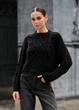 Вязаная Женская Кофта Стаф Черная Базовая Staff Sor Black XS-S (297627) - изображение 1
