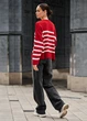 В'язана Кофта Стаф Жіноча Оверсайз Червона Staff El Red & White Oversize M-L (297614) - зображення 3