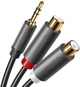 Перехідник-розгалужувач UGREEN AV109 3.5mm M/2RCA F 25CM (10547) - зображення 1