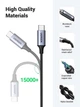 Переходник Ugreen USB-C Male to 3.5mm Male Cable DAC чип 1 м Black/ Grey (CM450) - изображение 6