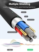 Кабель аудіо Ugreen 4 pin 3.5 mm подовжувач кутовий 5 м Black (AV188) - зображення 7