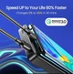 Зовнішній бездротовий акумулятор Powerbank Ugreen 10000mAh Qi Black (PB124) - зображення 3