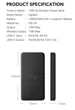 Зовнішній бездротовий акумулятор Powerbank Ugreen 10000mAh Qi Black (PB124) - зображення 7