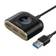 USB-хаб Baseus Square round 4 in 1 USB HUB Adapter (USB3.0 TO USB3.0*1+USB2.0*3) (CAHUB-AY01) - изображение 1