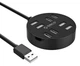 USB-хаб Orico USB 2.0 8 портов с поддержкой доп. питания OTG (H8013-BK) - зображення 1