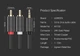 Кабель аудио UGREEN 3.5 mm to 2RCA стерео разветвитель PVC 1М Grey (AV102) - изображение 8