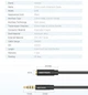 AUX аудио кабель удлинитель Vention Audio 3.5 мм Metal Type 5 м Black (BHBBJ) - изображение 9