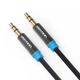 AUX аудио кабель Vention Audio 3.5 мм Cotton Braided в хлопковой оплетке 1.5 м Black (P350AC150-B-M) - изображение 1