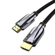 Кабель VENTION HDMI v2.1 в тканевой оплетке с цинковыми коннекторами 1.5м Black (AALBG) - изображение 1