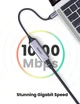 Проводной сетевой адаптер USB C - RJ45 Ethernet UGREEN Thunderbolt 3 ‎Grey (CM199) - изображение 2