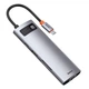 USB-хаб концентратор Baseus Metal Gleam Series 8-in-1 Multifunctional Type-C Grey (CAHUB-CV0G) - зображення 3