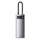 USB-хаб концентратор Baseus 5-в-1 Metal Gleam Multifunctional 5-in-1 Type-C Gray (CAHUB-CX0G) - изображение 2