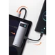 USB-хаб концентратор Baseus 5-в-1 Metal Gleam Multifunctional 5-in-1 Type-C Gray (CAHUB-CX0G) - изображение 8