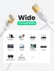 Патч корд Ugreen сетевой кабель Ethernet RJ45 Cat 7 10 Гбит/с 600 МГц 5м White (NW106) - изображение 4