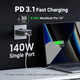 Сетевое зарядное устройство Ugreen 140W USB C GaN PD 3.1 Grey (CD289) - изображение 3