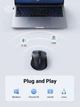 Беспроводная бесшумная оптическая мышь UGREEN Ergonomic Wireless Grey (MU006) - изображение 6