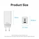 Зарядное устройство Vention Adapter USB-C GaN Fast Charging PD QC4+ 65W FED White (FEDW0-EU) - изображение 3