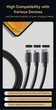 Кабель зарядный Baseus 3-in-1 MicroUSB/Lightning/Type-C Black 1.2 м (CAJY010601) - изображение 4