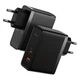 Сетевое зарядное устройство Baseus GaN5 Pro GaN USB Type C / USB 100W PD3.0 QC4.0+ AFC Black (CCGP090201) - изображение 3