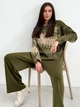 Худи теплое оверсайз женское ARTKNIT Vibe wool L Оливковое (4823093463370) - изображение 8