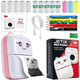 Портативный детский JETIX Mini printer с термопечатью Pink | Bluetooth принтер с набором бумаги и карандашей - изображение 1