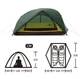 Палатка 2 persons Ultra Light Naturehike Star-River 2 Updated NH17T012-T, 210T Green - изображение 3