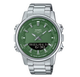 Годинник CASIO AMW-880D-3AVDF для чоловіків у сріблястому виконанні із зеленим екраном. - зображення 1
