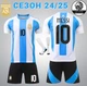 Комплект футбольна форма дитяча Lion SPORT Messi (Мессі) 10 з гетрами (розмір 34-38) збірна Аргентини, сезон 24/25, 30 розмір, ріст 150-160 см, біло-блакитний з чорним - изображение 1