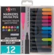 Набор маркеров акварельных Santi Brush Pen двусторонних 12 цветов (5056574438607) - изображение 1