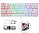 Игровая механическая клавиатура Skyloong GK61 SK61 Gateron Hot-Swap с подсветкой RGB Белая - изображение 3