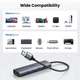 Концентратор 6-in-1 USB-A UGREEN CM512 для ноутбука ПК HUB 10Gbps Type-C+USB 3.2 RJ45 Gigabit Ethernet 1000Mbps Grey (45321) - зображення 4