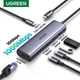 Концентратор 6-in-1 Type-C UGREEN CM512 HUB 10 Gbps Type-C+USB 3.2 RJ45 Gigabit Ethernet 1000Mbps для ноутбука MacBook Windows Grey (45320) - зображення 2