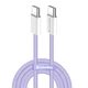 Кабель ColorWay USB Type-C + USB Type-C (M/M), 3.0 А, 1 м, Purple (CW-CBPDCC061-PU) - зображення 1