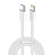 Кабель ColorWay USB Type-C - Lightning (M/M), (braided cotton) (PD Fast Charging 27W), 2 м, Gray (CW-CBPDCL068-GR) - зображення 1