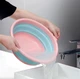 Складной таз миска пластиковый, 23x20x8,5 см, Розовый - изображение 3