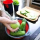 Кухонный дуршлаг складной силиконовый с ручкой, 24 см - изображение 4