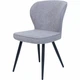 Комплект з 4-х стільців обідніх Angie, Light grey teddy Black base - изображение 4