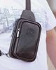 Сумка слинг мужская через плече KR 002 G Coffee - изображение 2