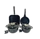 Набір каструль TOP KITCHEN TK-00031 з мармуровим покриттям, 8 предметів TOP KITCHEN TK-00031 чорний (24750-TK-00031_1955) - зображення 3
