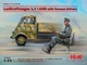 Сборная модель ICM Lastkraftwagen 3,0 t AHN с немецкими водителями 35418 - изображение 2