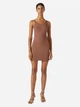 Платье короткое летнее женское Pull & Bear 9391379717a M-L Коричневое (KC1000000038447) - изображение 3